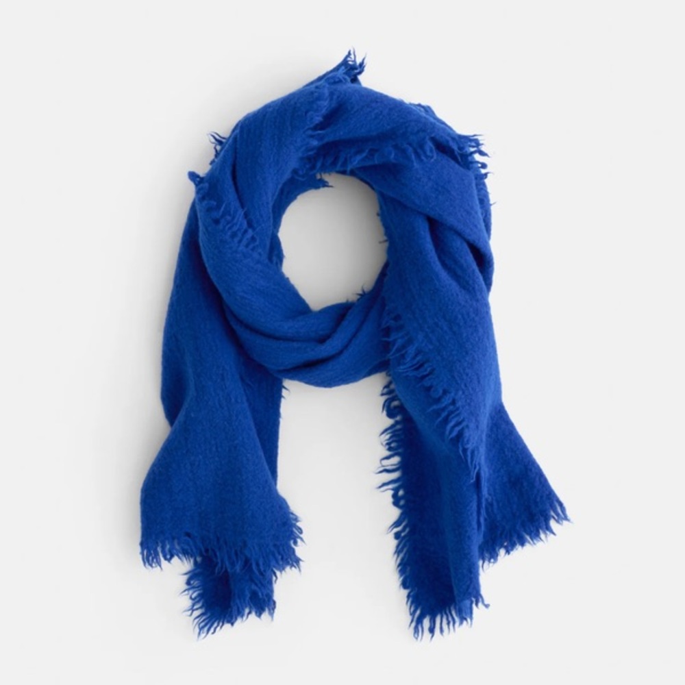 Brand New - Alex Mill Jamie Boiled Wool Scarf Cobalt